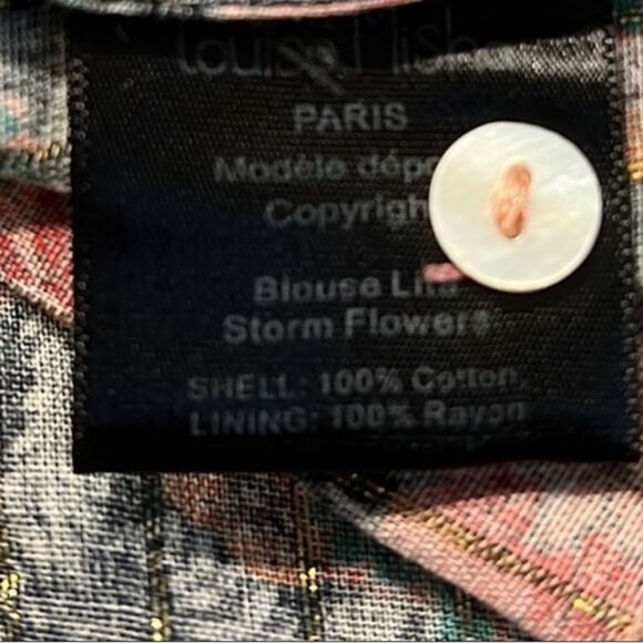 Louise Misha floral Button Front Long Sleeve Ruffle blouse - Picture 15 of 15